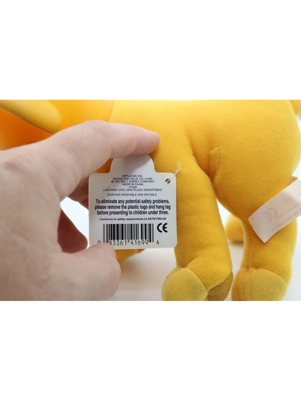 NWT VTG Disney Applause 41699 Lion King Simba Vinyl Mini Plush Doll 5.5